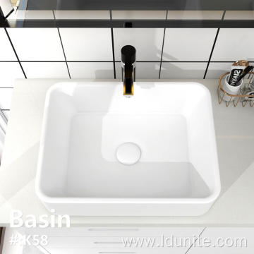 Bathroom Basin Sanitary Ware Ceramic Rectangular Wash Basin
